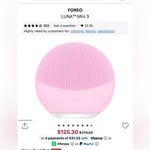 Foreo Luna mini 3 cleansing device!